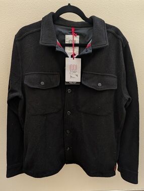 Topo Design The Wool Shirt Size L, Black